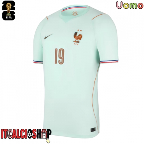 Francia Theo Hernandez #19 Seconda Maglia Mondiali 2026 Manica Corta